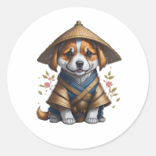 Adesivo Samurai Corgi Puppy