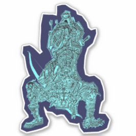 Adesivo Samurai, de Brian Benson, vinil sticker