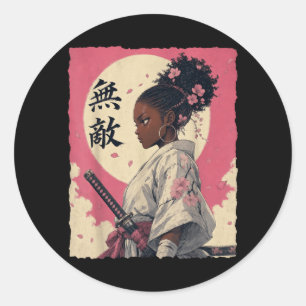 Adesivo Samurai Guerreiro Afro Americano Africano Vintage