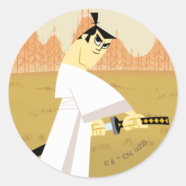 Adesivo Samurai Jack Drawing Sword (Frente)
