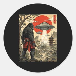 Adesivo Samurai Pé Grande 67 Seis Sete Meme Japonês Vintag