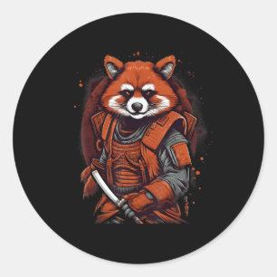Adesivo Samurai Red Panda Japonês