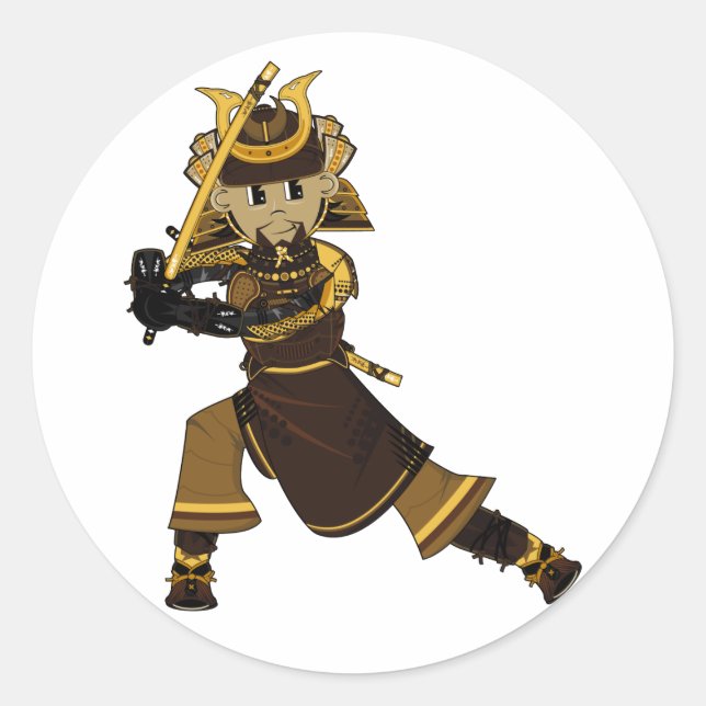 Adesivo Samurai Warrior com Sword Sticker (Frente)