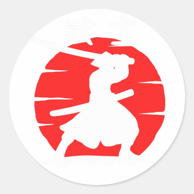 Adesivo Samurai Warrior Sticker - Viny de Arte a Tinta Jap (Frente)