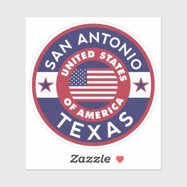 Adesivo SAN ANTONIO, Texas (Folha)