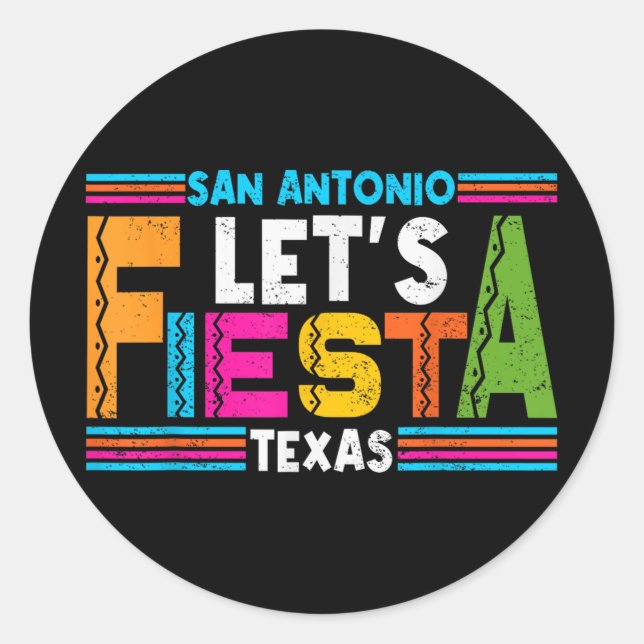 Adesivo San Antonio Texas Lets Fiesta Cinco de Mayo (Frente)