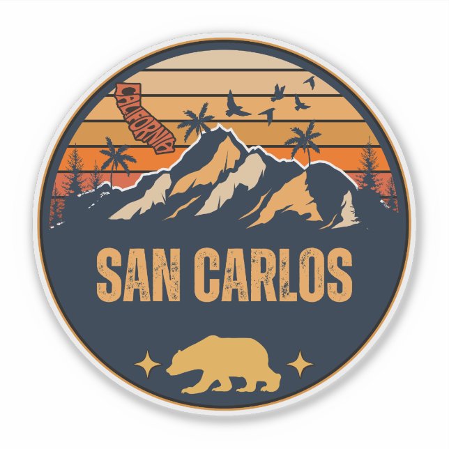 Adesivo San Carlos, Califórnia (Frente)