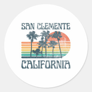 Adesivo San Clemente Califórnia Praia Férias de Verão Vint