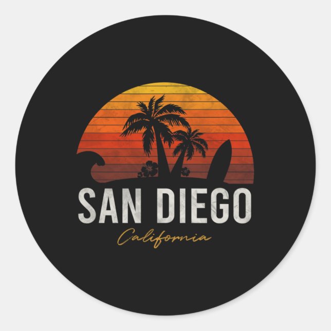 Adesivo San Diego Beach California Palms VacSurf Sun (Frente)