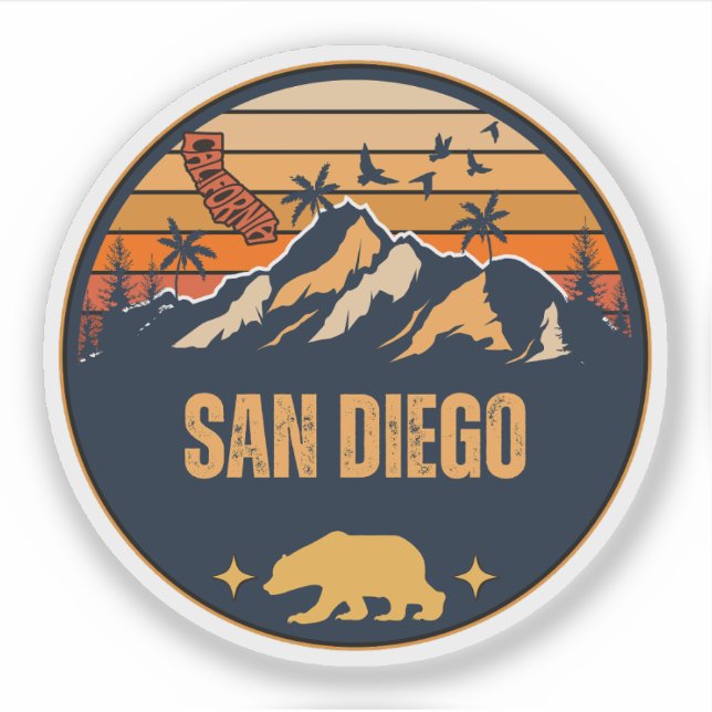 Adesivo San Diego, Califórnia (Frente)