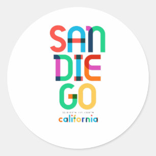 Adesivo San Diego California Meio século, Pop Art,