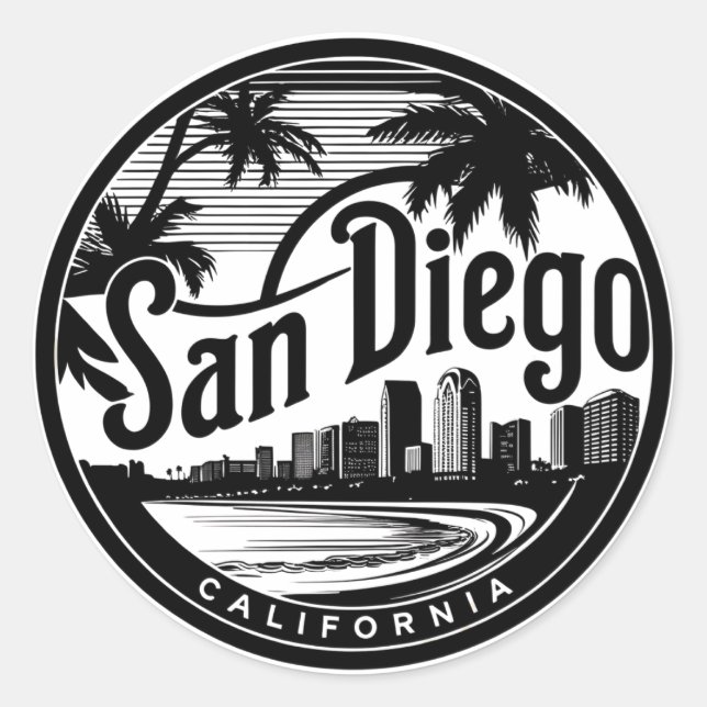 Adesivo San Diego California Skyline (Frente)