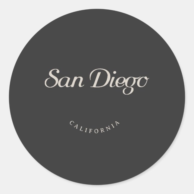 Adesivo San Diego California White Font (Frente)