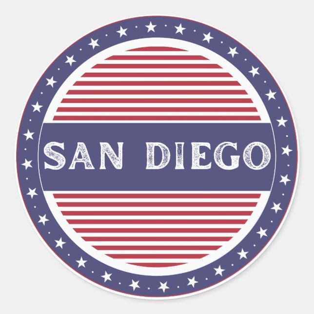 Adesivo San Diego City Pride Emblem – American Identity (Frente)
