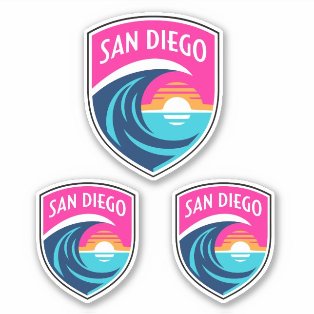 ADESIVO SAN DIEGO - GESTANTES DE EQUIPE NWSL DO CLUBE DE F (Frente)