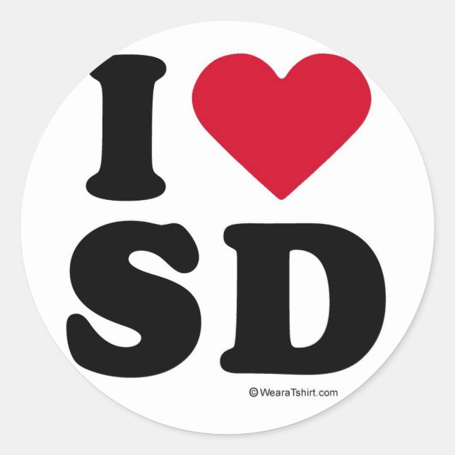ADESIVO SAN DIEGO - "I LOVE SD" "I LOVE SAN DIEGO" (Frente)