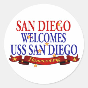 Adesivo San Diego Saúda o USS San Diego