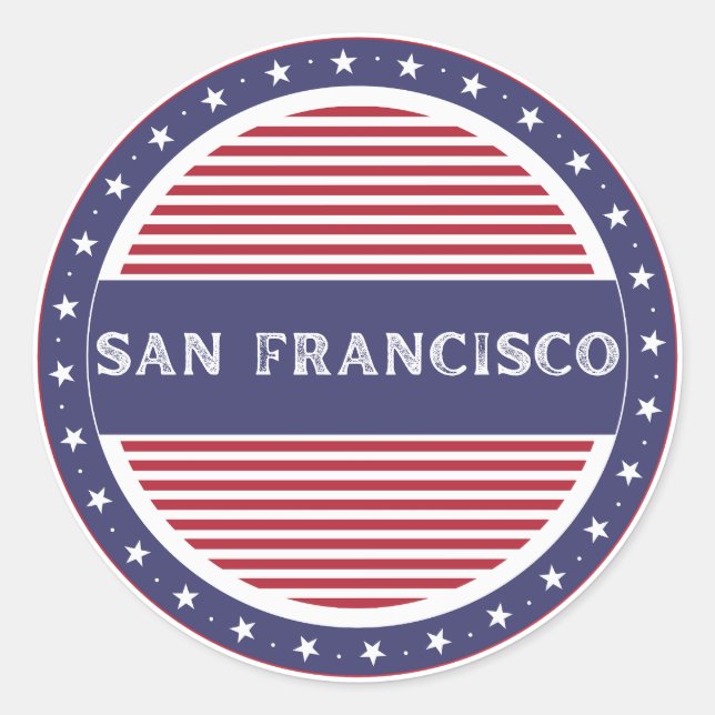 Adesivo San Francisco City Pride Emblem American Identity (Frente)