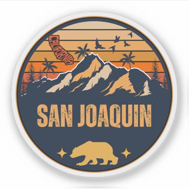 Adesivo San Joaquin, Califórnia (Frente)