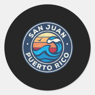 Adesivo San Juan Porto Rico Ondas Marítimas
