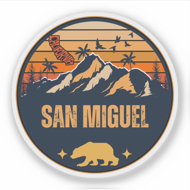 Adesivo San Miguel, Califórnia (Frente)