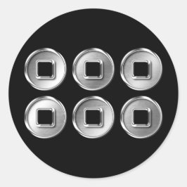 Adesivo Sanada Clan Kamon Silver Chrome