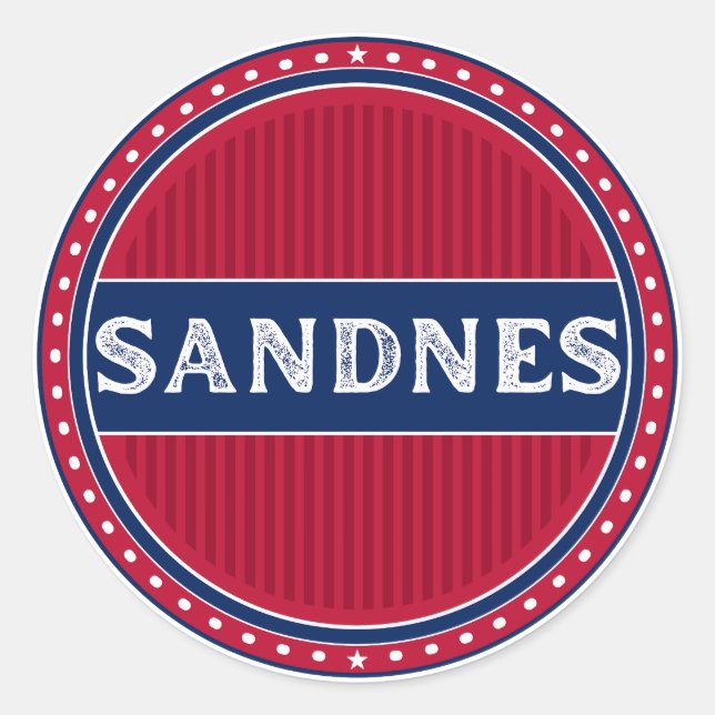 Adesivo Sandnes City Pride Emblem – Norwegian Identity (Frente)