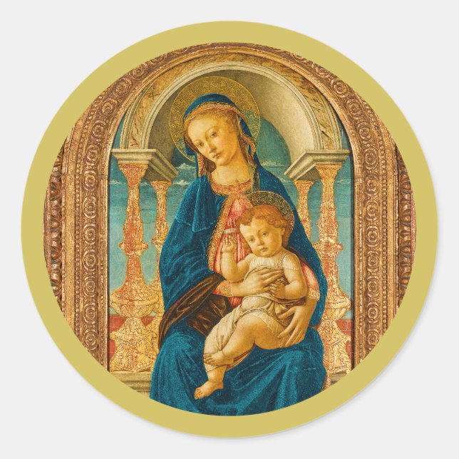 Adesivo Sandro Botticelli Madonna e Child c 1470 (Frente)