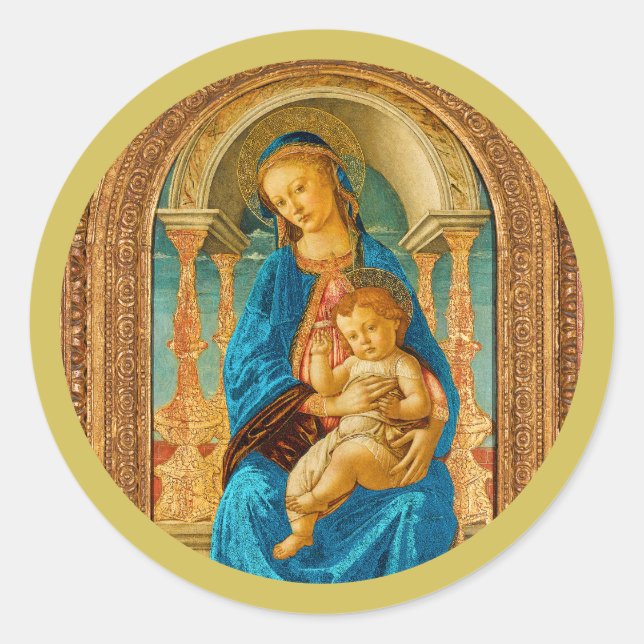Adesivo Sandro Botticelli Madonna e Child c 1470 (Frente)
