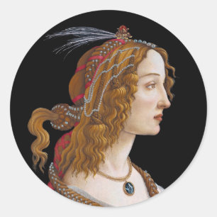 Adesivo Sandro Botticelli - Retrato de Simonetta Vespucci