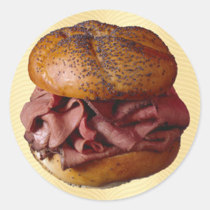 Adesivo Sanduíche da carne assada