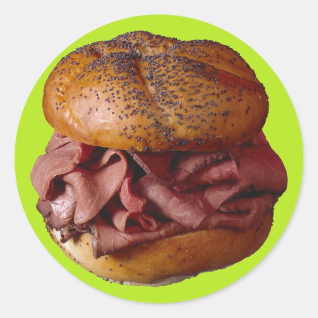 Adesivo Sanduíche de carne assada (Frente)