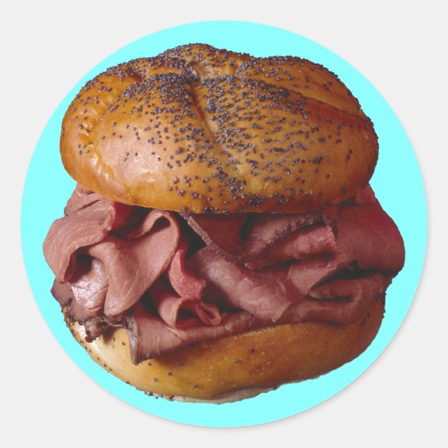 Adesivo Sanduíche de carne assada (Frente)