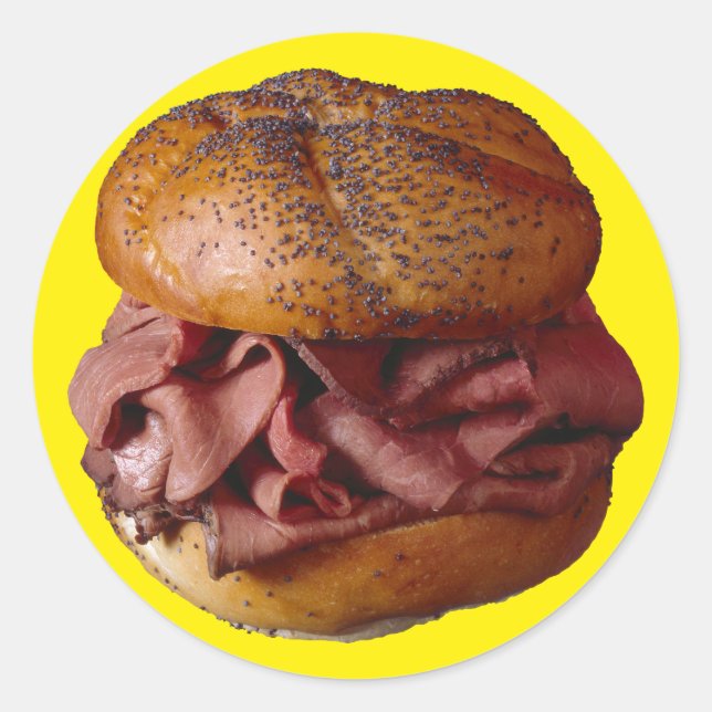 Adesivo Sanduíche de carne assada (Frente)