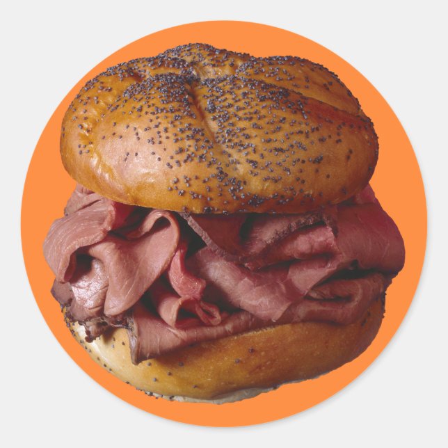 Adesivo Sanduíche de carne assada (Frente)