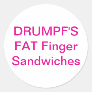 Adesivo Sanduíche de Dedo Gordo do Drumpf Hankamer Artjunk