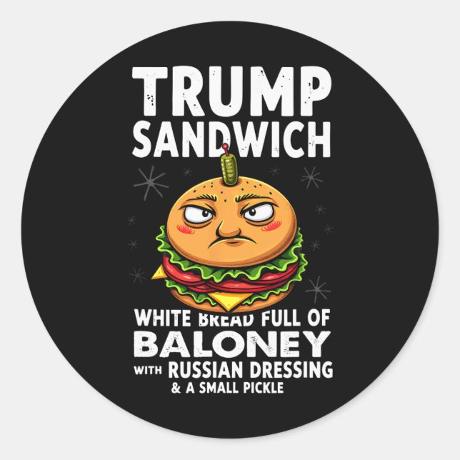 Adesivo Sanduíche de Humor Trump (Frente)
