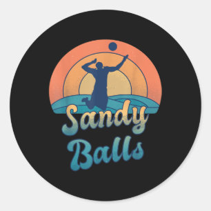 Adesivo Sandy Balls para um Jogador de Voleibol de Praia