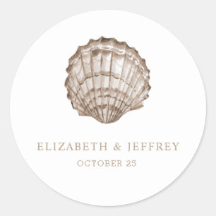 Adesivo Sandy Seashells Marine Ocean Beach Wedding