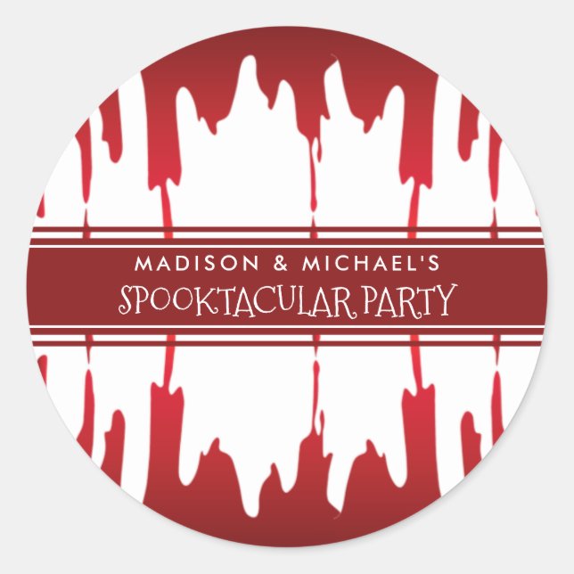 Adesivo Sangrento Derramamento Vermelho do Halloween (Frente)