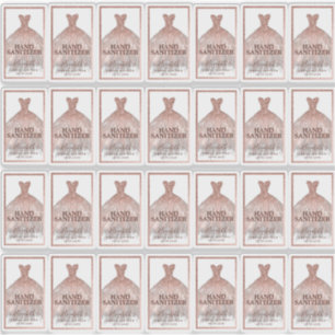 Adesivo Sanitizador de Aniversário de rosa Dourado Glitte