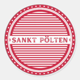 Adesivo Sankt Pölten City Pride Emblem – Austria Identity