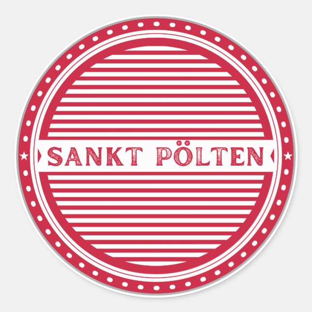 Adesivo Sankt Pölten City Pride Emblem – Austria Identity (Frente)
