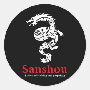 Adesivo Sanshou Dragão Sanda Boxe Chinês Artes Marciais _