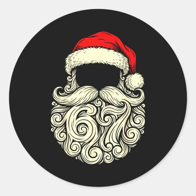 Adesivo Santa 67 Hidden In Beard Christmas  (Frente)