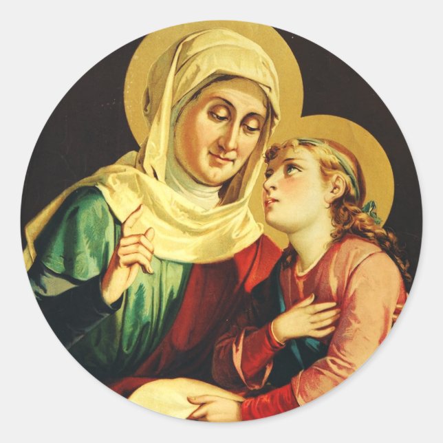 Adesivo Santa Ana e Virgem Maria (Frente)