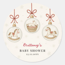 Adesivo Santa Baby Christmas Baby Shower 