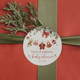 Adesivo Santa Baby Winter Christmas Baby Shower Sticker 
