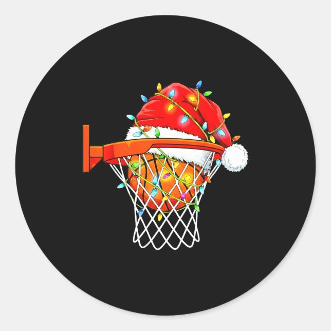 Adesivo Santa Basketball Dunk Christmas Srts For Boys Girl (Frente)
