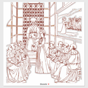 Adesivo Santa Catarina Discutindo com os Eruditos por Maso